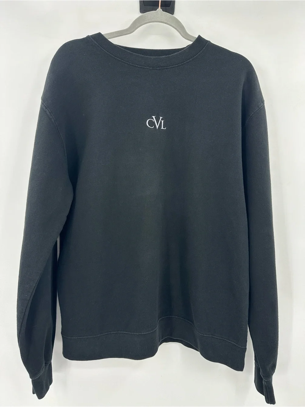 Civil Skate Shop RI Black Crewneck Sweatshirt with CVL Chest Logo